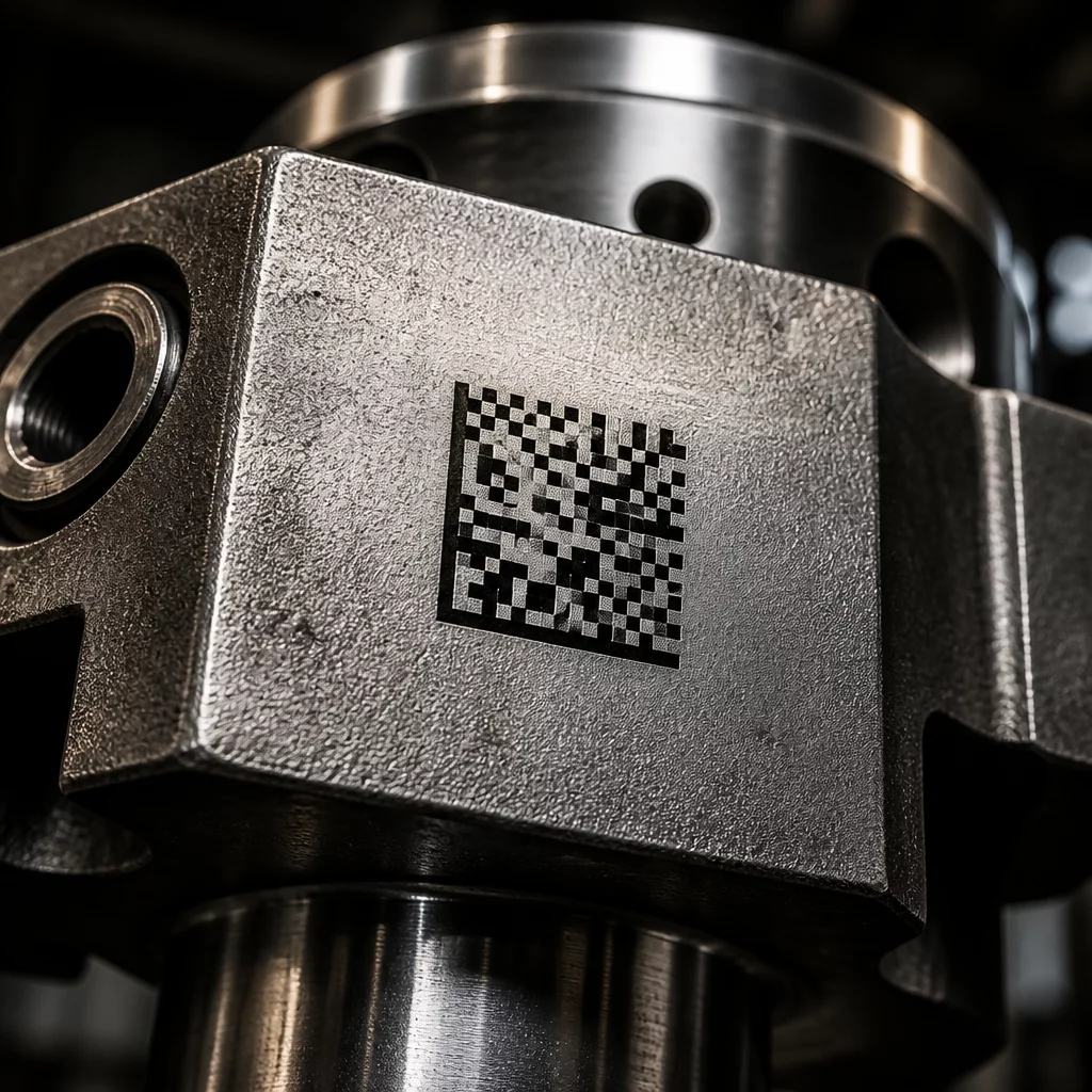 Deep engraving and high contrast datamatrix