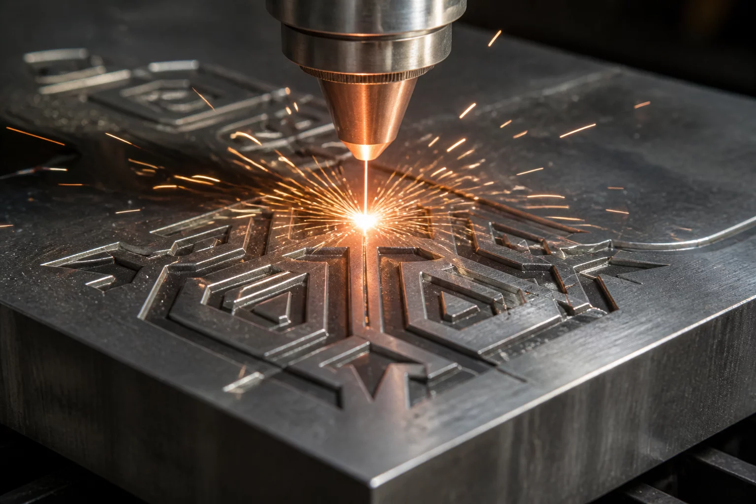 Laser marking on metal etching engraving